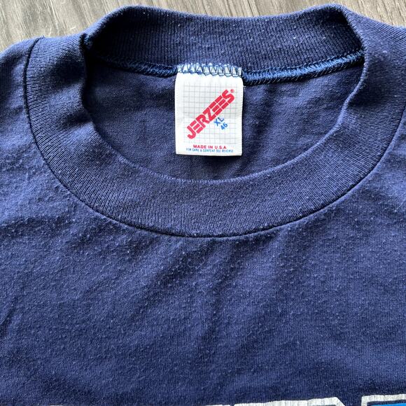 Vitage 80s 90s NYPD Shirt Single Stitch Jerzees Navy Blue XL Police New York 911 - Picture 8 of 11